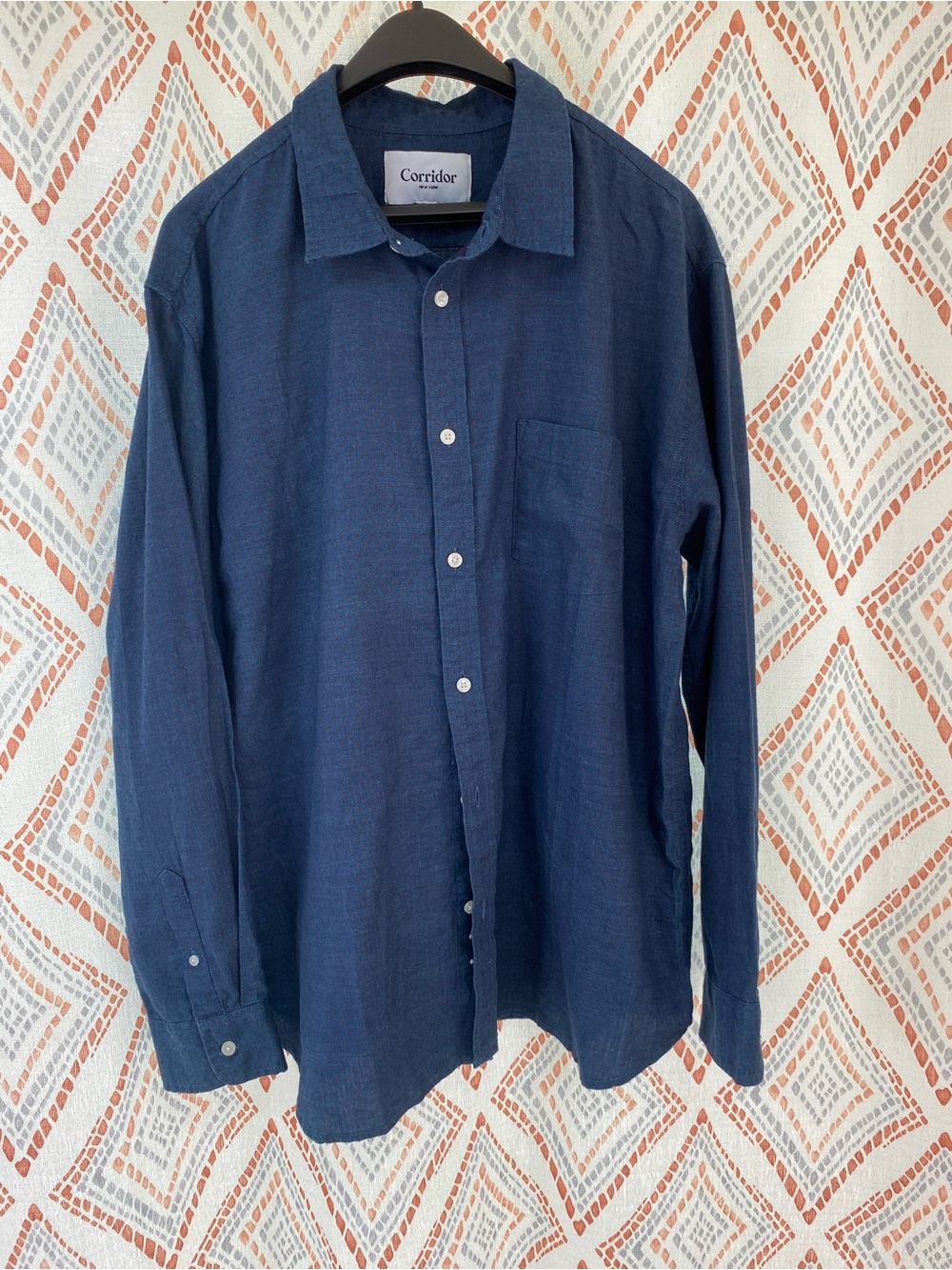 Corridor Men's Dark Blue Long Sleeve Shirt